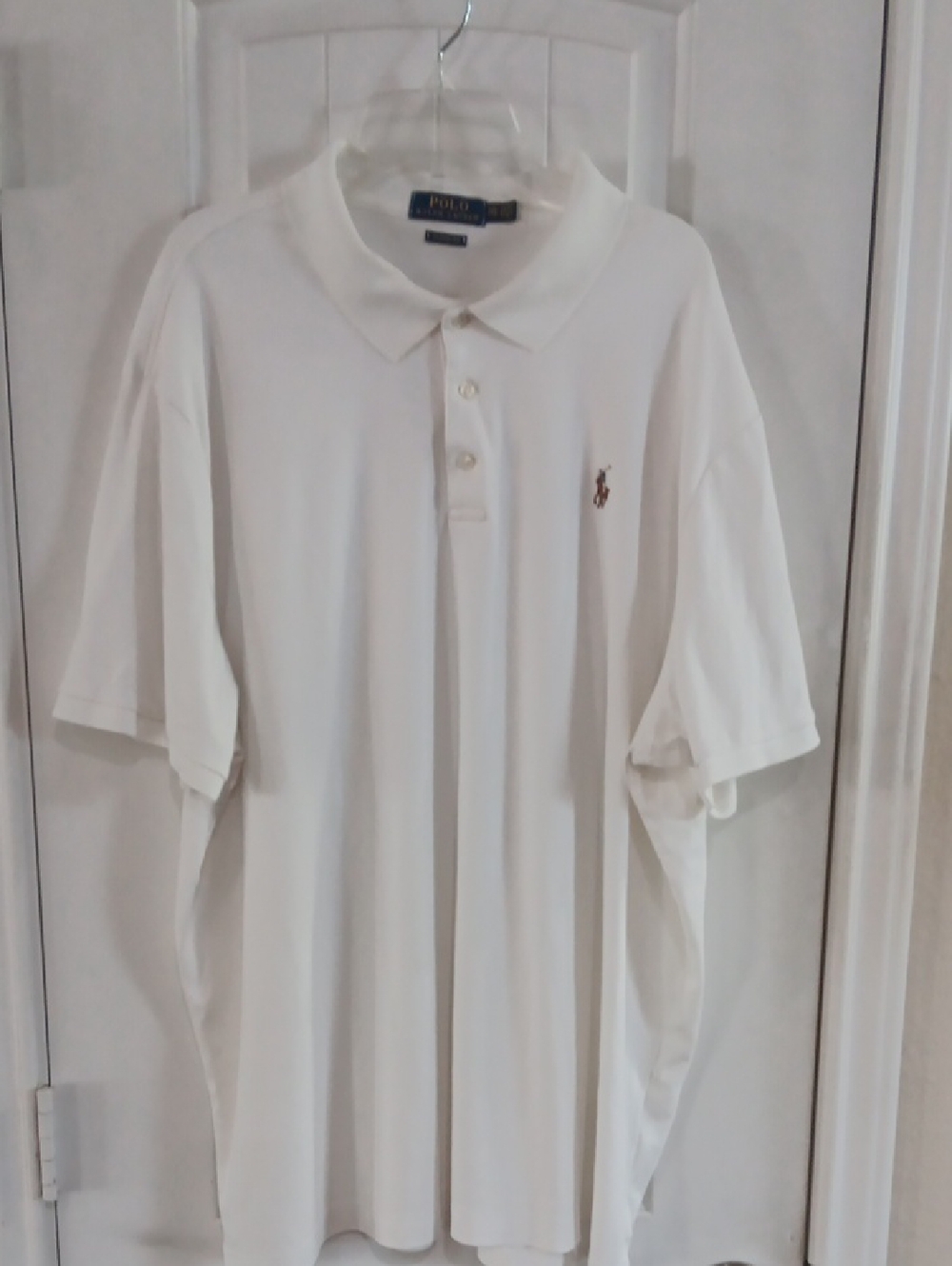 Polo Ralph Lauren Classic Fit Soft Cotton Polo Shirt XXL White Multi Color Pony